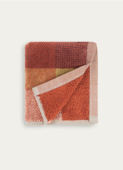 SERVIETTE INVIT&Eacute; EN VELOURS &Agrave; CARREAUX