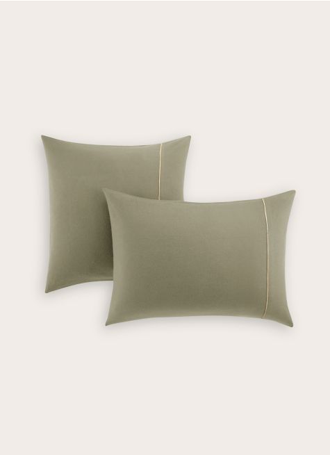 LOT DE 2 TAIES D'OREILLER EN FLANELLE UNIE RAGOON