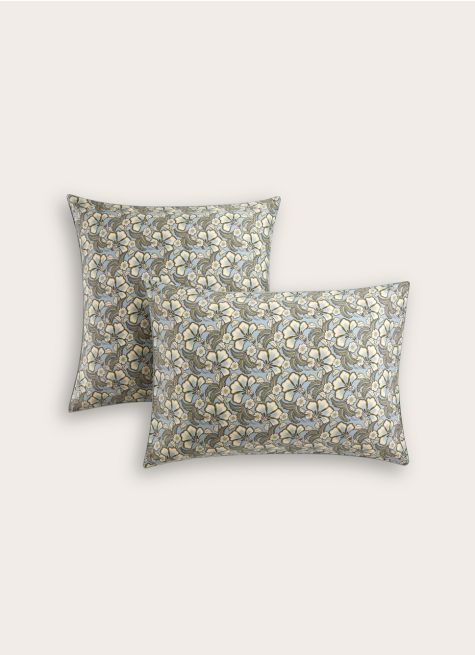 LOT DE 2 TAIES EN SATIN IMPRIMÉ FLORAL SOLENE