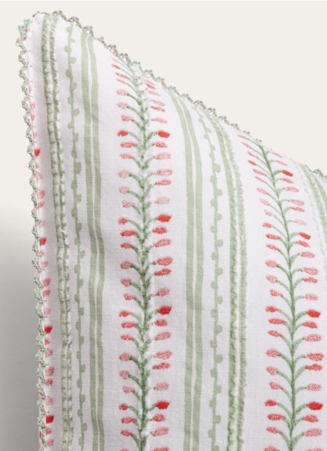 LOT DE 2 TAIES D’OREILLER JACQUARD FEUILLAGE