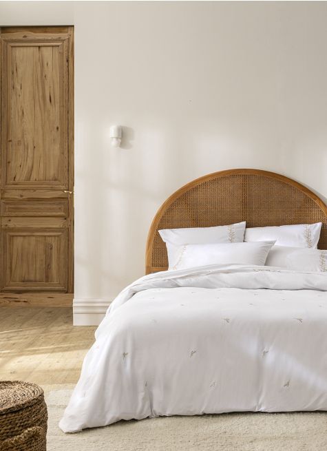 HOUSSE DE COUETTE FELICIE SATIN BRODÉ FLEURS