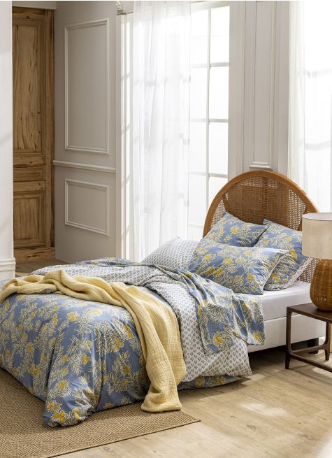 HOUSSE DE COUETTE EN PERCALE LAVÉE LAURIER