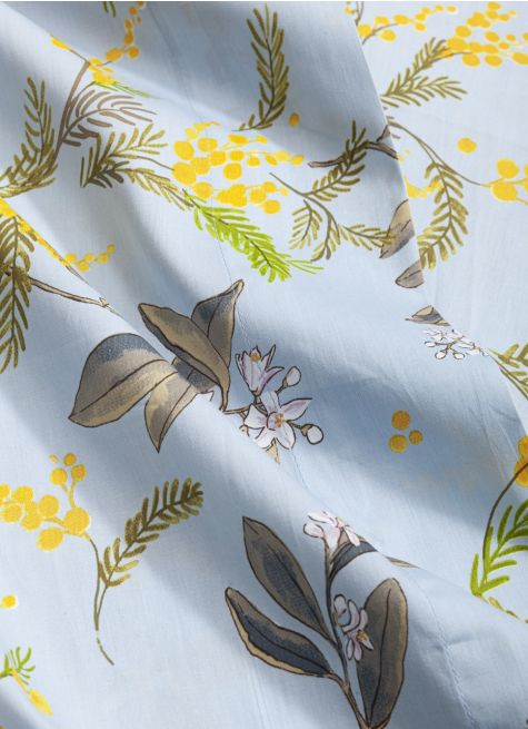 DRAP PLAT EN SATIN DE COTON LAVÉ SENTIER