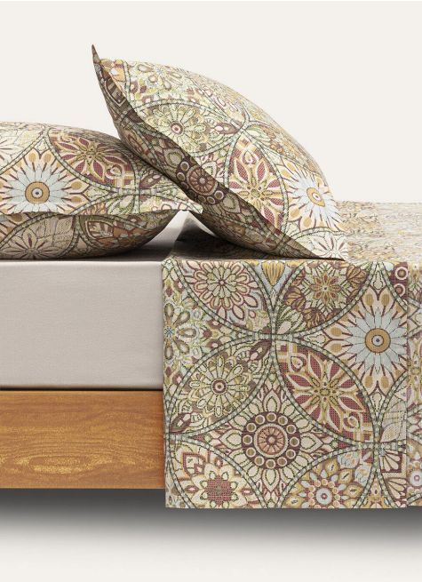 DRAP PLAT EN PERCALE DE COTON IMPRIMÉ