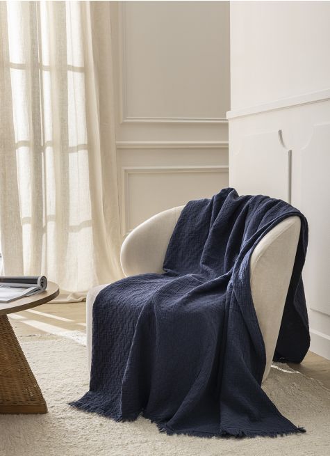 PLAID JACQUARD MOTIF LOSANGES