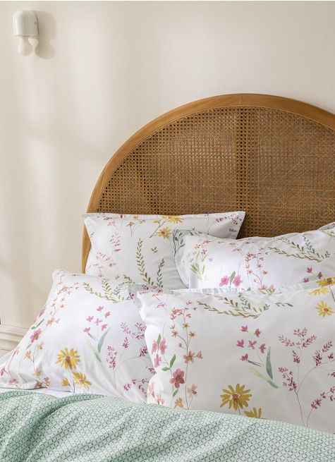 HOUSSE DE COUETTE IMPRIMÉ FLORAL & TREILLAGE