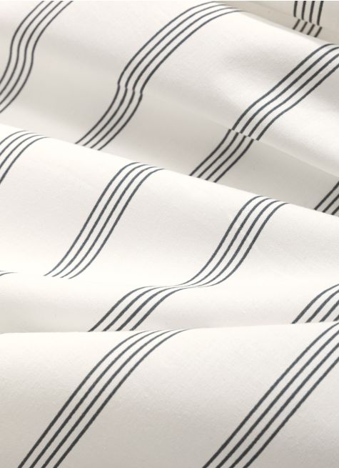 DRAP-HOUSSE EN PERCALE DE COTON RAYÉE