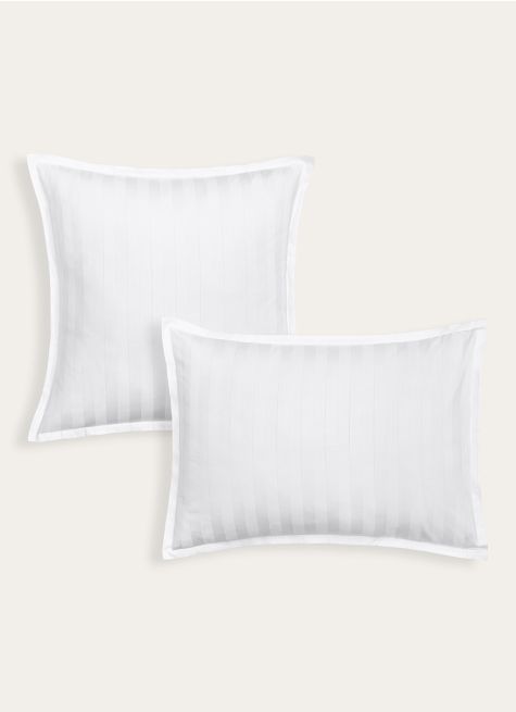 TAIE D’OREILLER JACQUARD RAYURE BÂTON