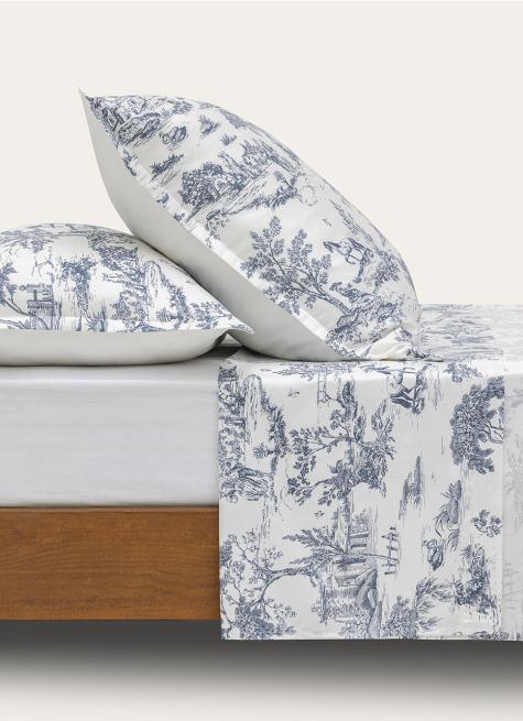 DRAP PLAT EN SATIN DE COTON IMPRIMÉ TRADITIONNELS