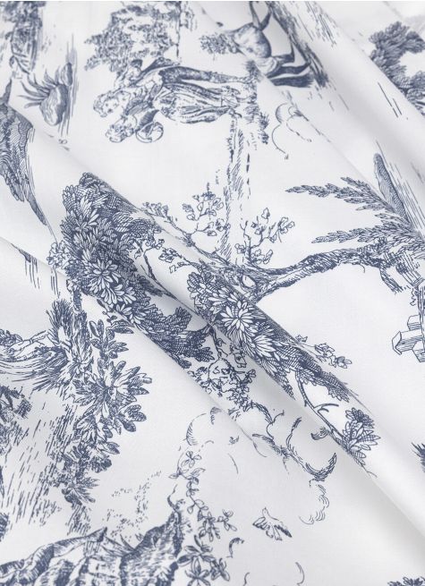 DRAP PLAT EN SATIN DE COTON IMPRIMÉ TRADITIONNELS