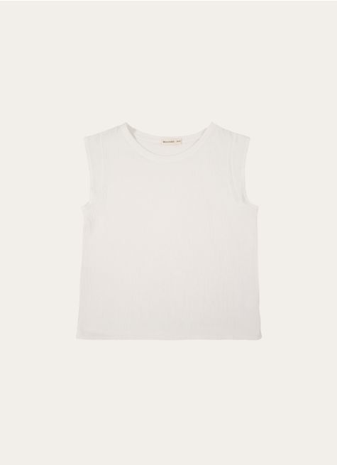 TOP EN COTON EFFET GAUFRÉ