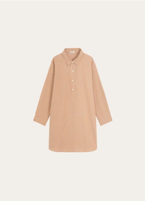 CHEMISE DE NUIT EN COTON À CARREAUX