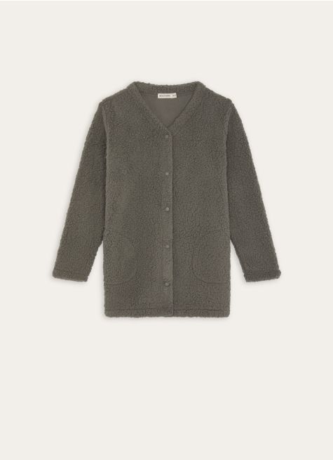 VESTE MANCHES LONGUES BOUTONNÉE EN SHERPA