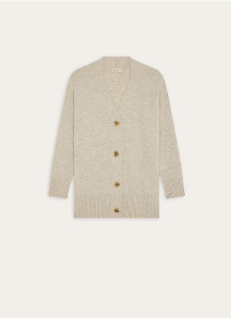 CARDIGAN EN MAILLE AVEC COL V