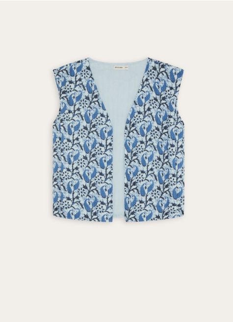 VESTE SANS MANCHE IMPRIMÉE MATELASSÉE