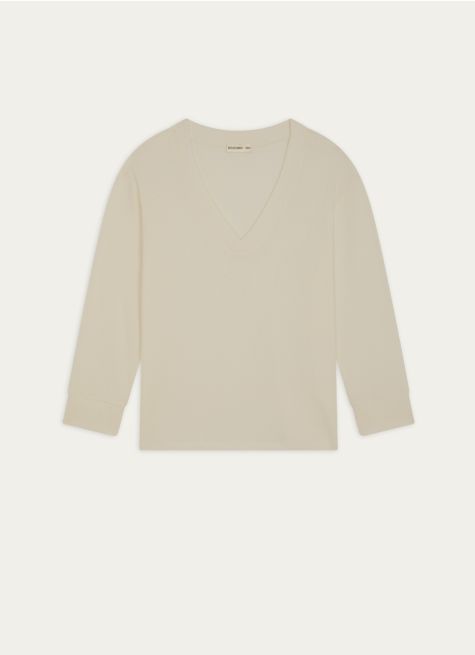 PULL COL V EN MAILLE CONFORTABLE