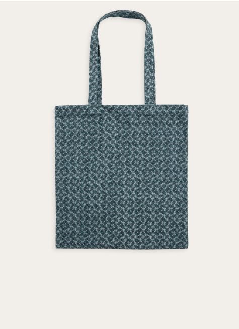 TOTE BAG EN COTON IMPRIMÉ MULTICO GÉOMÉTRIQUE