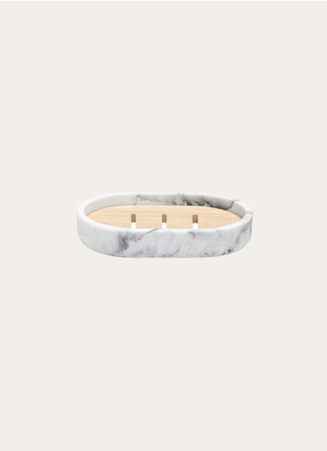 PORTE-SAVON EFFET MARBRE ET BOIS