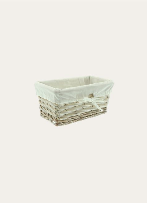 PANIER EN OSIER ET LIN - PETIT FORMAT