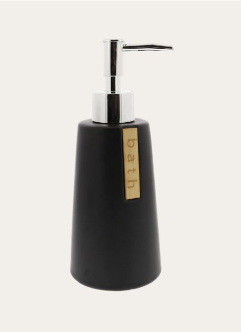 DISTRIBUTEUR DE SAVON EN PORCELAINE ET BAMBOU