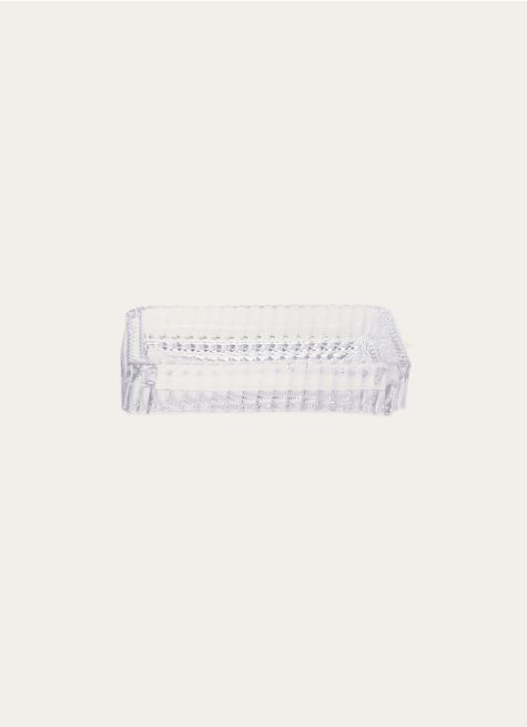 PORTE-SAVON EN VERRE STRIÉ