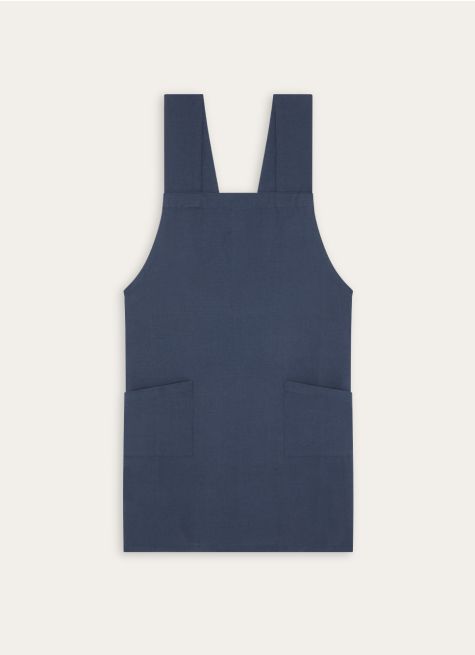 TABLIER JAPONAIS UNI EN COTON ET LIN