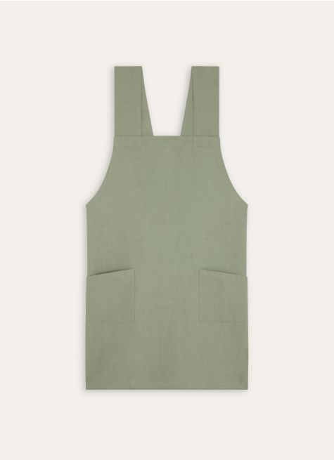 TABLIER JAPONAIS UNI EN COTON ET LIN