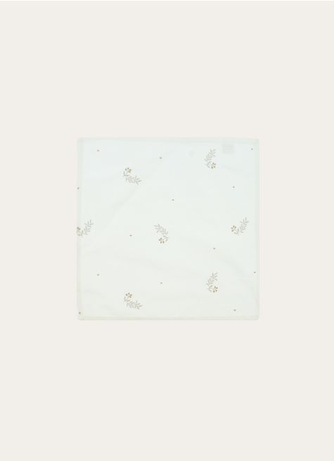 SERVIETTE DE TABLE EN COTON BRODERIE FLEURS