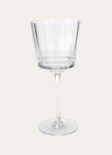 VERRE À PIED EN CRISTALLIN PLISSÉ