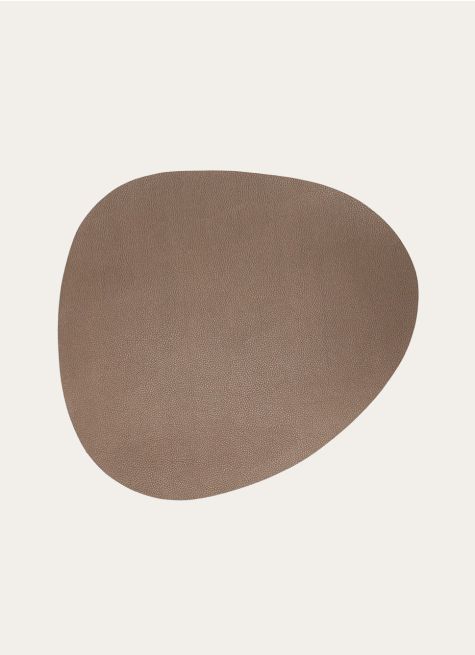 SET DE TABLE EFFET CUIR EN FORME DE GALET