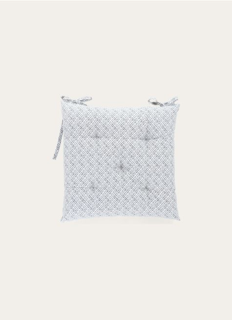 DESSUS DE CHAISE EN COTON IMPRIMÉ FLEURI