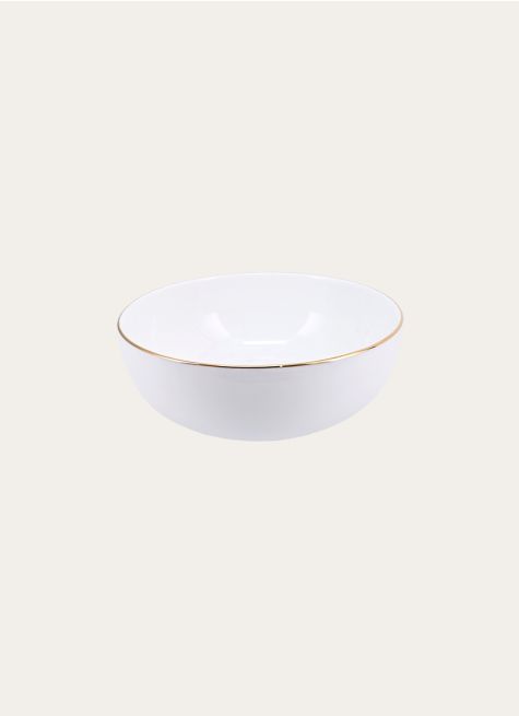 SALADIER EN PORCELAINE AVEC LISERÉ DORÉ