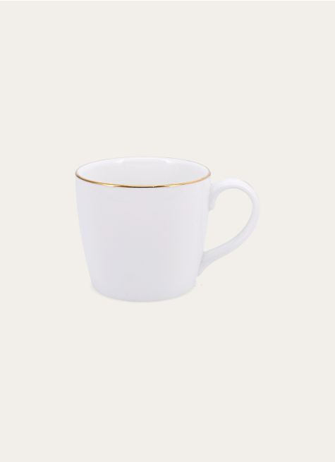 MUG EN PORCELAINE AVEC LISERÉ DORÉ