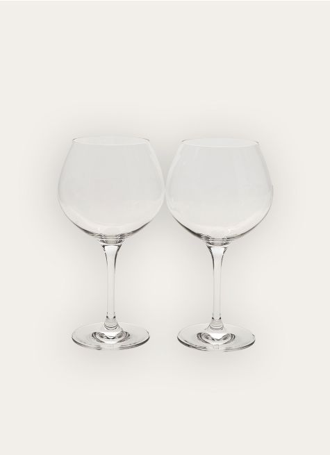 LOT DE 2 VERRES À GIN EN CRISTALLIN