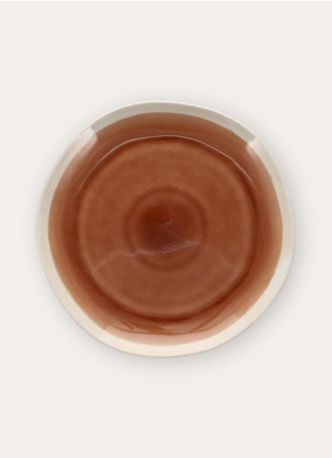 ASSIETTE PLATE EN GRÈS RÉACTIF