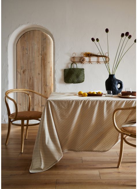 NAPPE EN COTON À POINTILLÉES