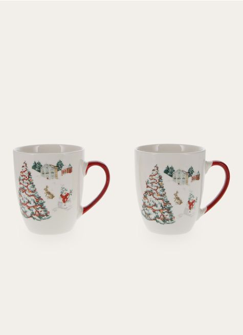 COFFRET 2 MUGS EN PORCELAINE WINTER