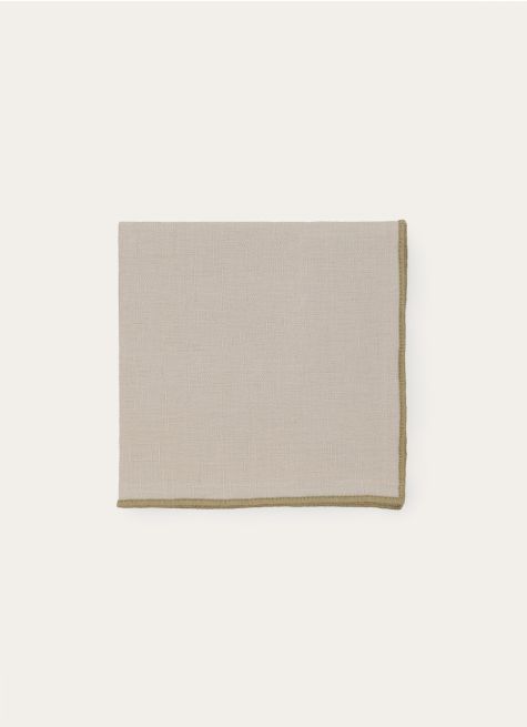 SERVIETTE DE TABLE UNI EN COTON ET LIN