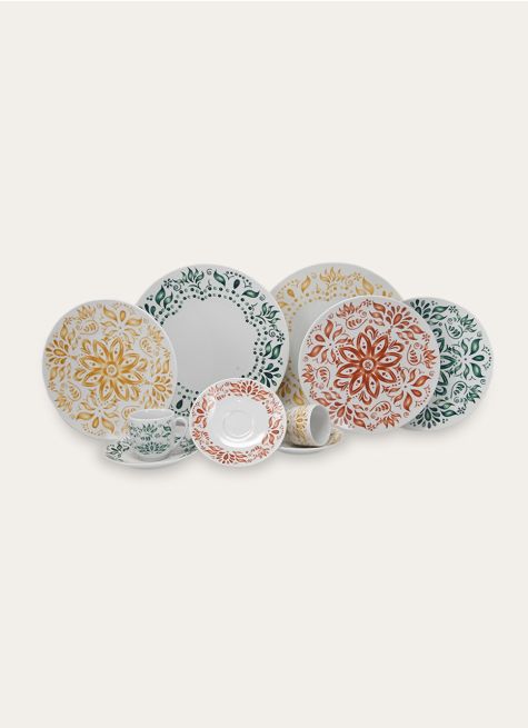 ASSIETTE À DESSERT EN PORCELAINE COLORÉE