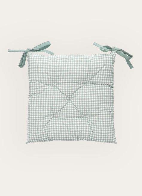 DESSUS DE CHAISE TOILE IMPRIMÉE FAÇON VICHY