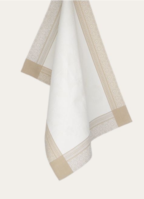 TORCHON EN JACQUARD FIL TEINT