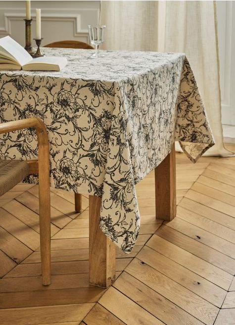 NAPPE EN COTON IMPRIMÉ MOTIF FLORAL