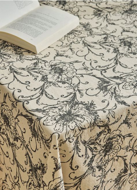 NAPPE EN COTON IMPRIMÉ MOTIF FLORAL