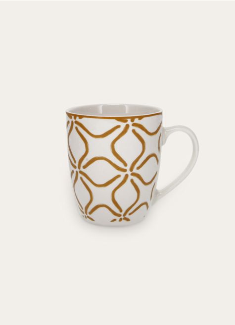 MUG EN PORCELAINE MOTIF ARABESQUE 