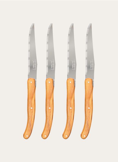 COFFRET SET DE 4 COUVERTS BOIS D'OLIVIER