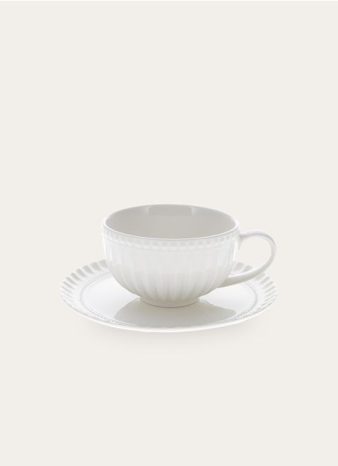 TASSE  AVEC SOUCOUPE EN PORCELAINE