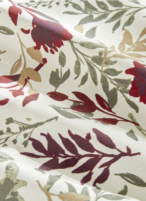 NAPPE ENDUITE EN COTON IMPRIMÉ FLEURS