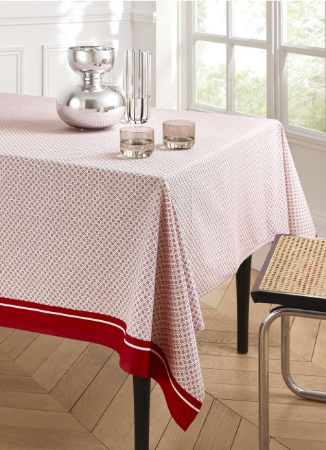 NAPPE EN COTON ENDUITE MOTIF FANTAISIE