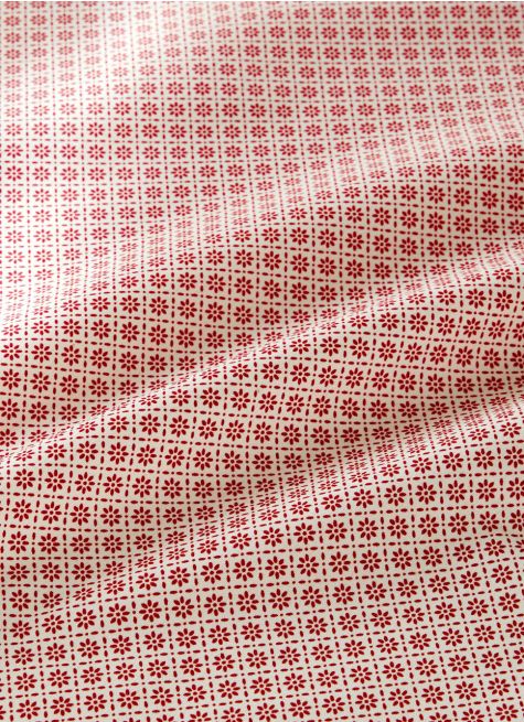 NAPPE RONDE EN COTON ENDUIT MOTIF FANTAISIE