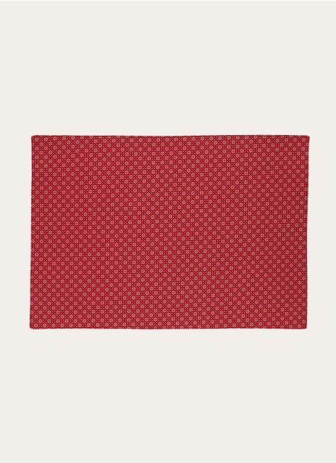 SET DE TABLE EN COTON ENDUIT MOTIF FANTAISIE